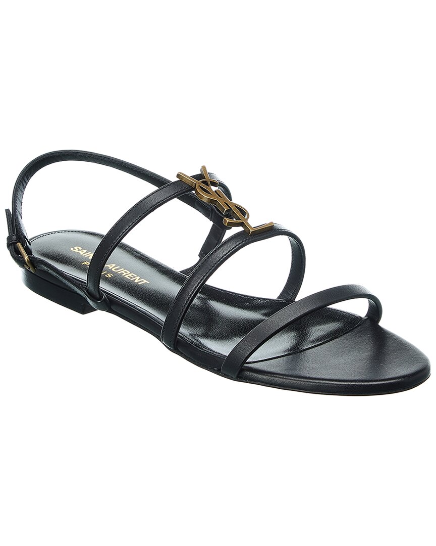 Saint Laurent Cassandra Leather Sandal