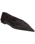 Saint Laurent Nour Satin Slipper Black