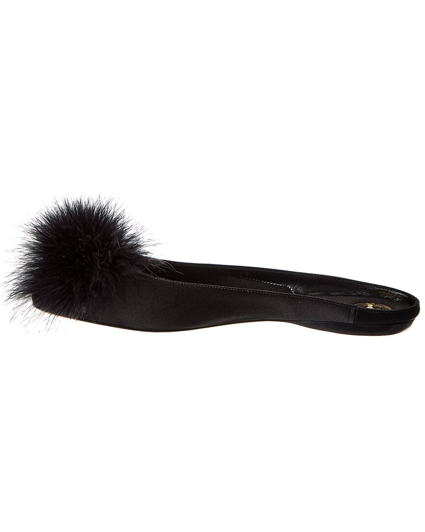 Saint Laurent Lido Satin Flat