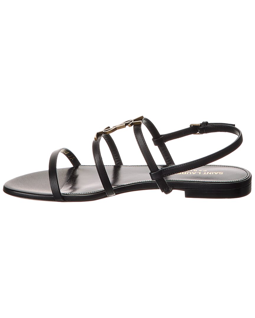 Saint Laurent New Cassandra Leather Sandal