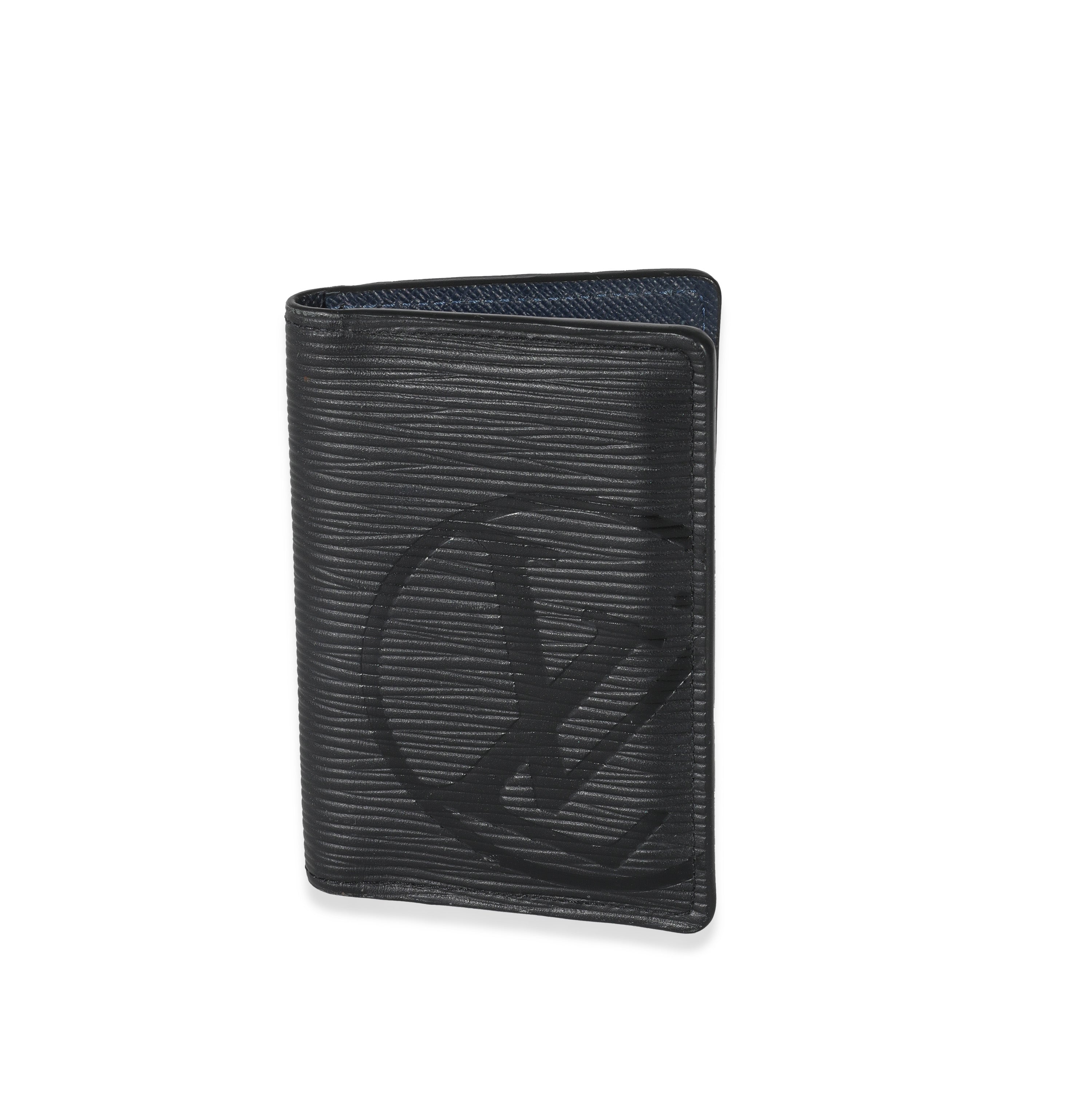 Louis Vuitton Louis Vuitton Black Epi Initials Pocket Organizer