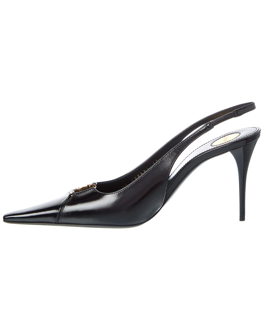 Saint Laurent Babylone 90 Leather Slingback Pump