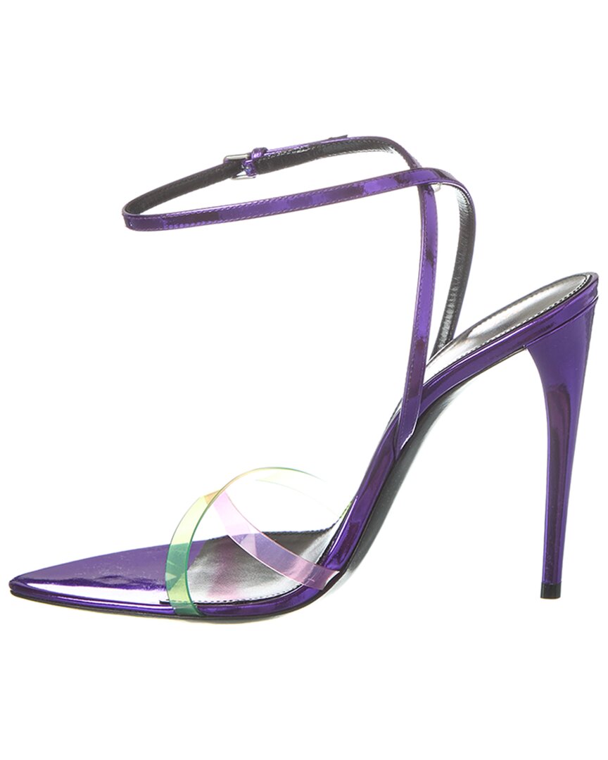 Saint Laurent 100 Vinyl & Leather Sandal
