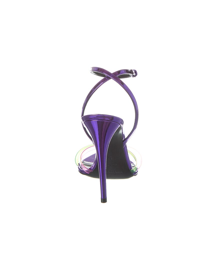 Saint Laurent 100 Vinyl & Leather Sandal