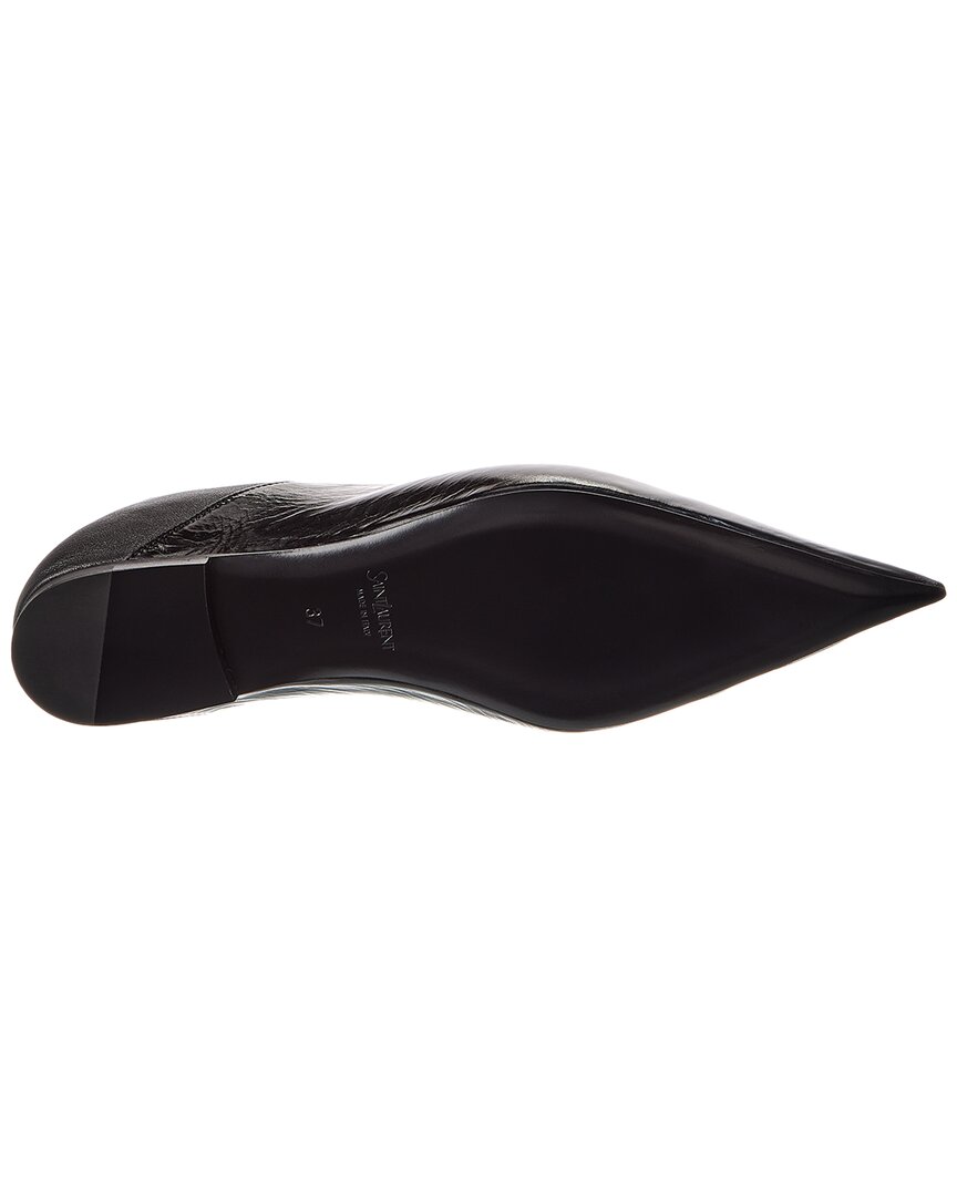 Saint Laurent Carolyn Leather Flat