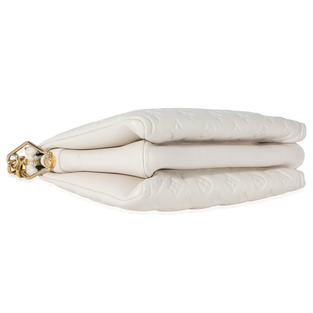 Louis Vuitton Louis Vuitton Cream Monogram Lambskin Coussin PM