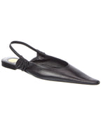 Saint Laurent Anne Marie Leather Slingback Ballerina Flat
