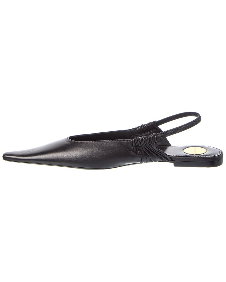 Saint Laurent Anne Marie Leather Slingback Ballerina Flat