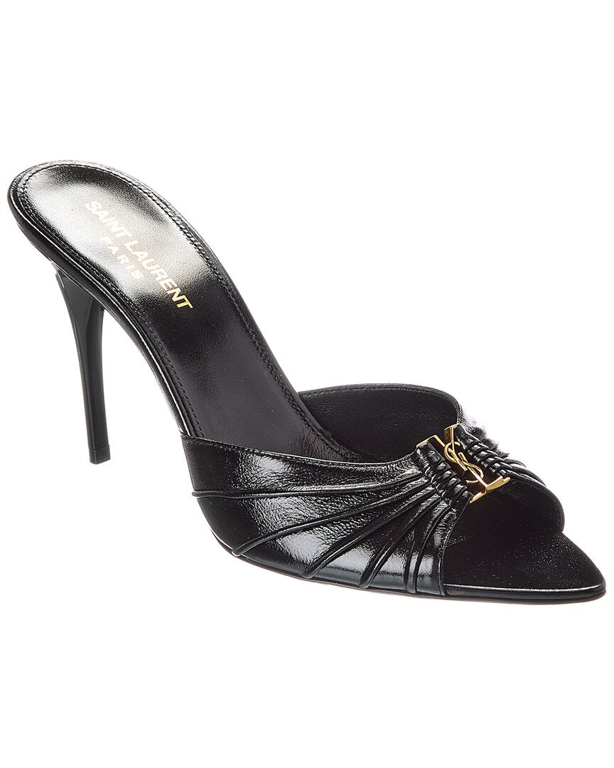Saint Laurent Babylone Leather Mule