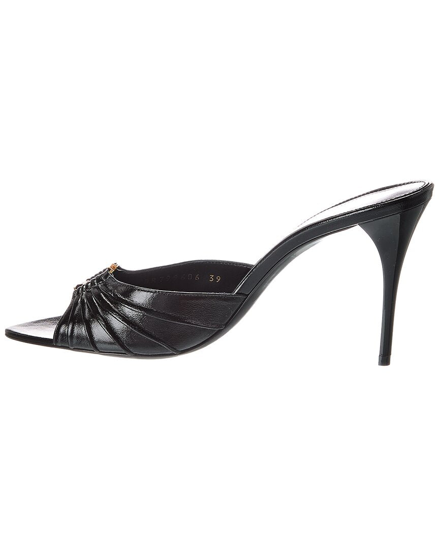 Saint Laurent Babylone Leather Mule