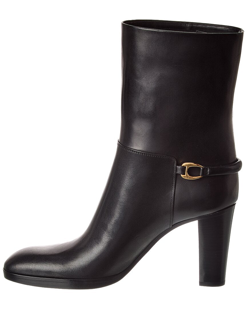 Saint Laurent Sulpice 80 Leather Bootie