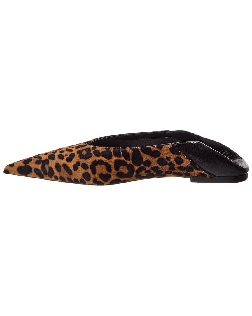 Saint Laurent Kamari Haircalf & Leather Flat