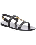Saint Laurent Cassandre Leather Sandal