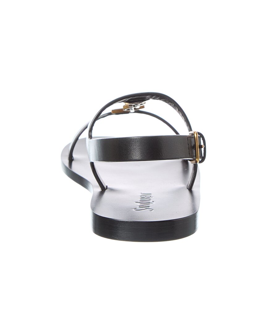 Saint Laurent Cassandre Leather Sandal