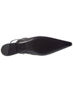 Saint Laurent Anne Marie Leather Slingback Ballerina Flat