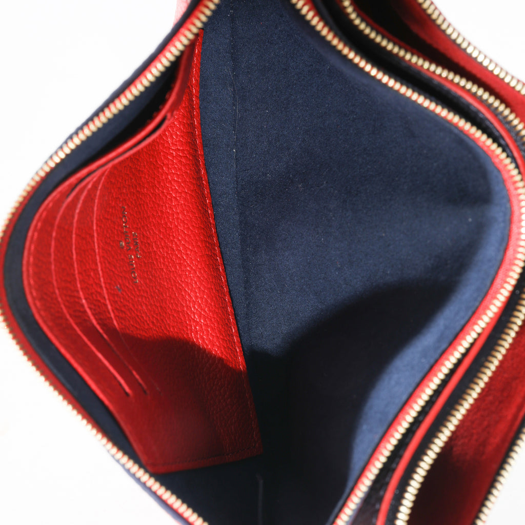 Louis Vuitton Louis Vuitton Marine Rouge Empreinte Double Zip Pochette