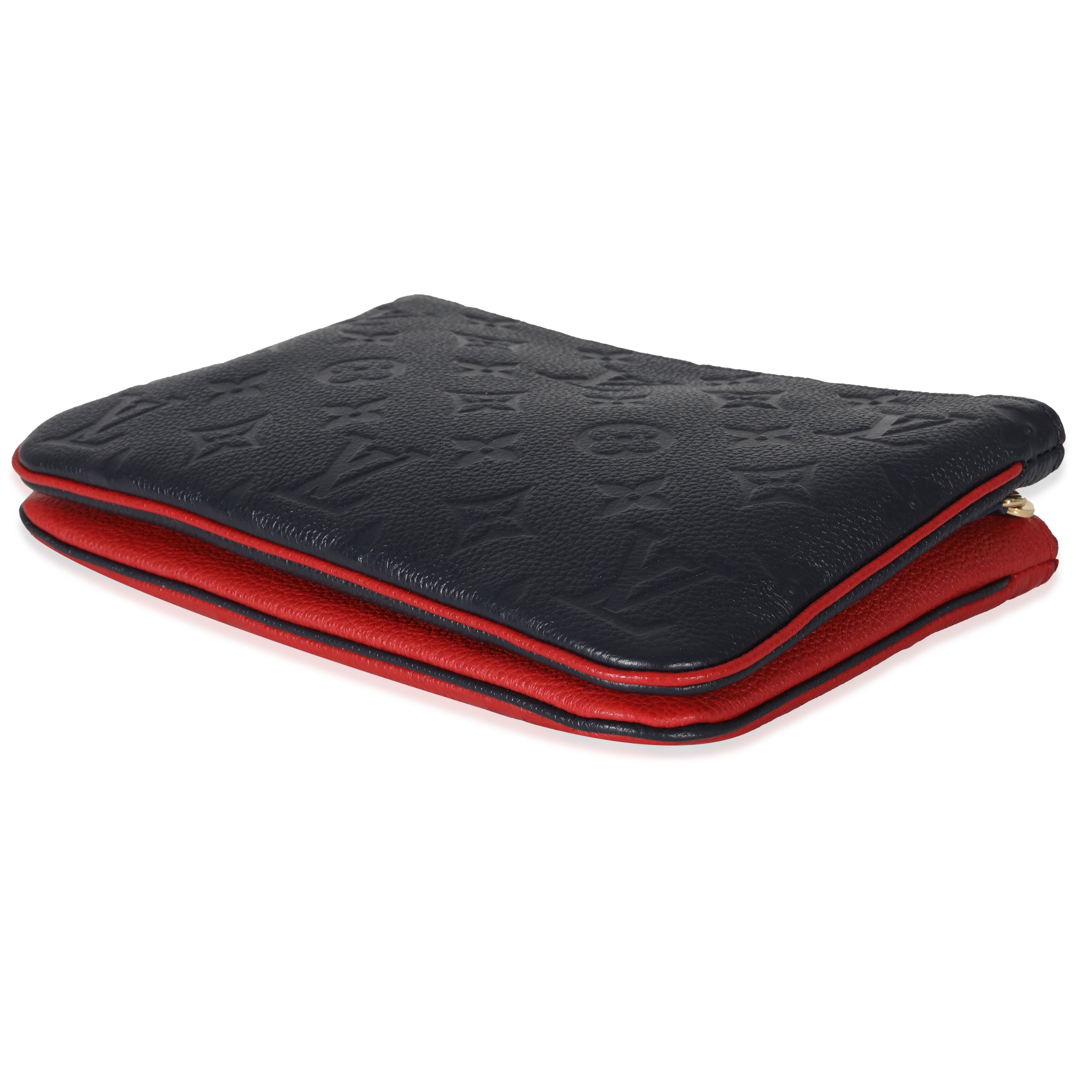 Louis Vuitton Louis Vuitton Marine Rouge Empreinte Double Zip Pochette
