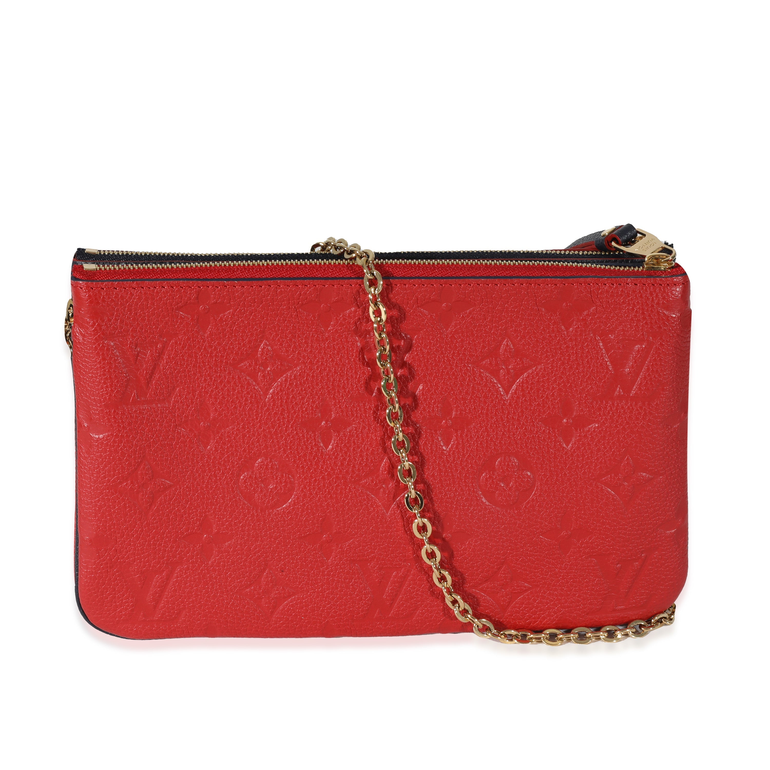 Louis Vuitton Louis Vuitton Marine Rouge Empreinte Double Zip Pochette