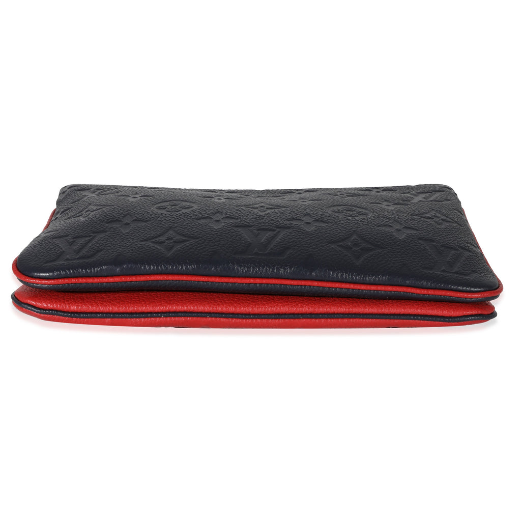 Louis Vuitton Louis Vuitton Marine Rouge Empreinte Double Zip Pochette