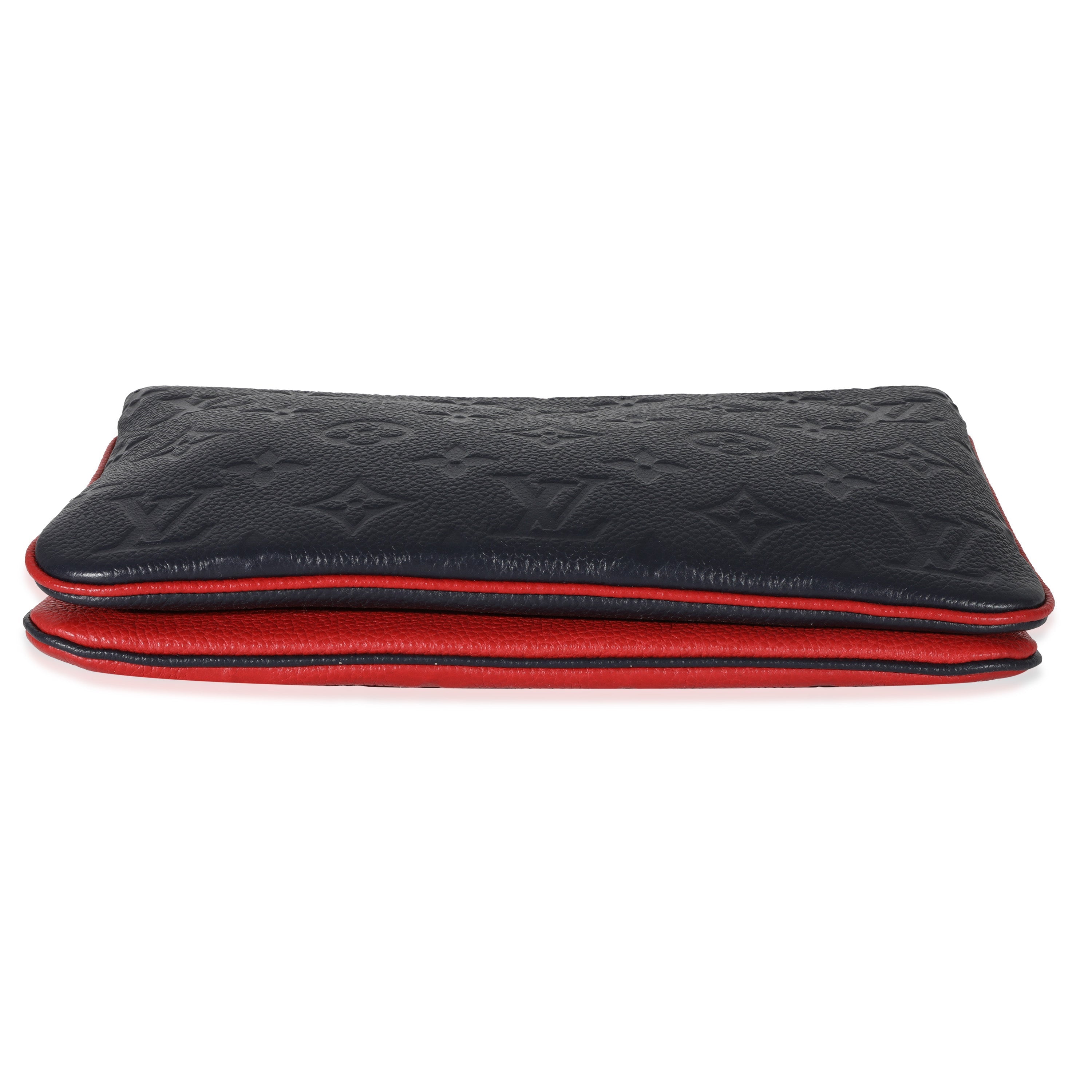 Louis Vuitton Louis Vuitton Marine Rouge Empreinte Double Zip Pochette