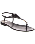 Saint Laurent Cassandre Leather Sandal