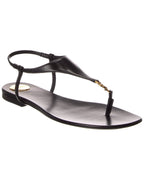 Saint Laurent Cassandre Leather Sandal