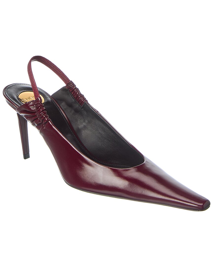 Saint Laurent Anne Marie Leather Slingback Pump