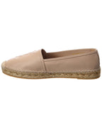 Saint Laurent Monogram Leather Espadrille, 36, Brown