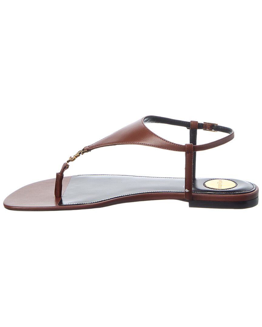 Saint Laurent Cassandre Leather Sandal