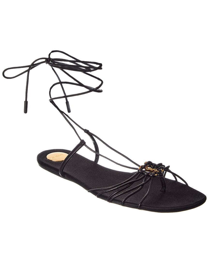 Saint Laurent Babylone Leather Sandal