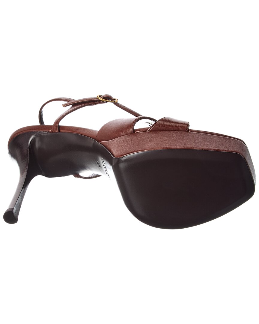 Saint Laurent Debbie Leather Platform Sandal