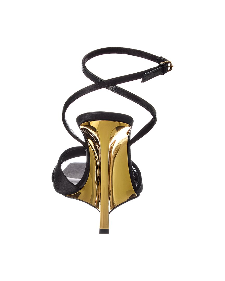 Saint Laurent Lucienne 110 Satin Wedge Sandal