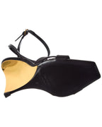 Saint Laurent Lucienne 110 Satin Wedge Sandal