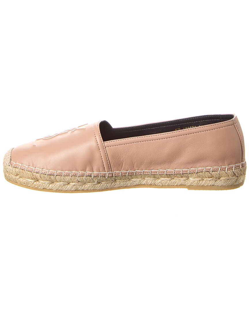 Saint Laurent Logo Leather Espadrille