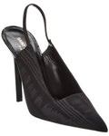 Saint Laurent Raven 110 Grosgrain Slingback Pump Black