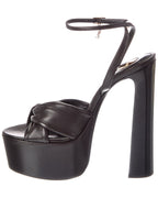 Saint Laurent Plaque Knot 105 Leather Sandal