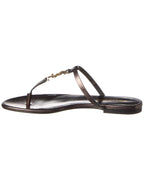 Saint Laurent Cassandra Leather Sandal