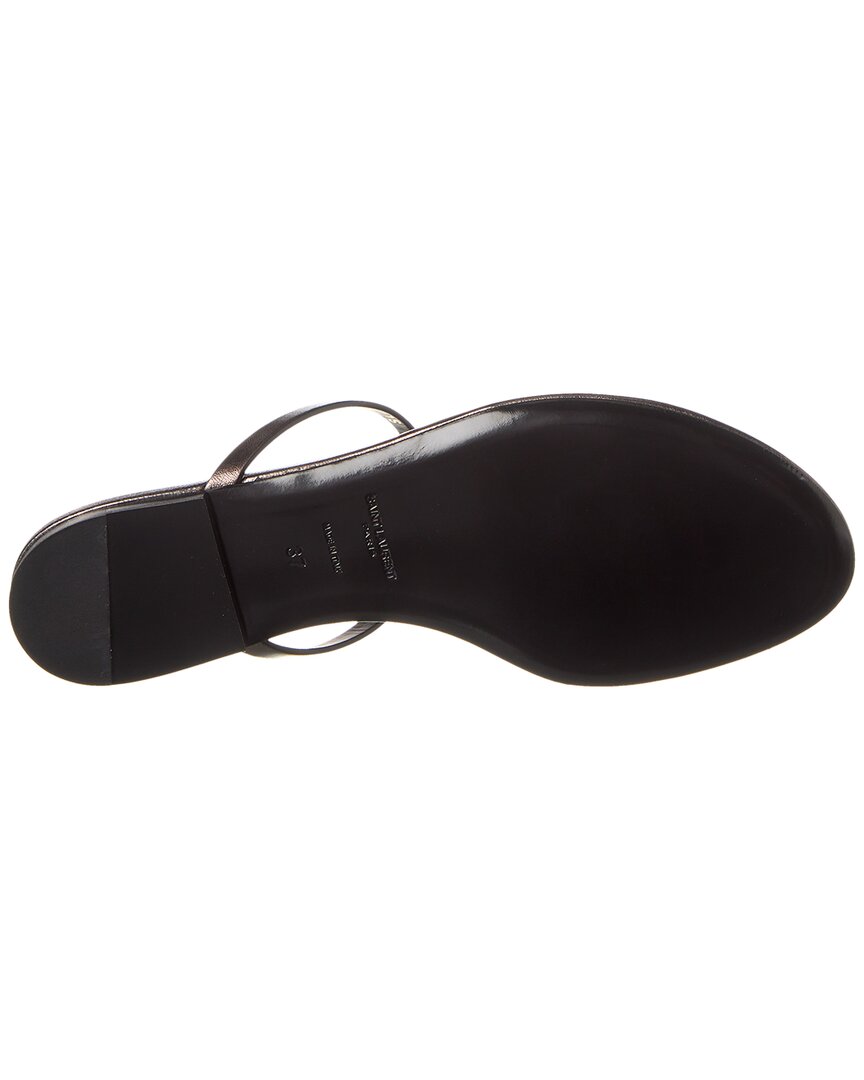 Saint Laurent Cassandra Leather Sandal