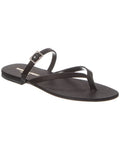 Saint Laurent Laszio Satin Sandal Black