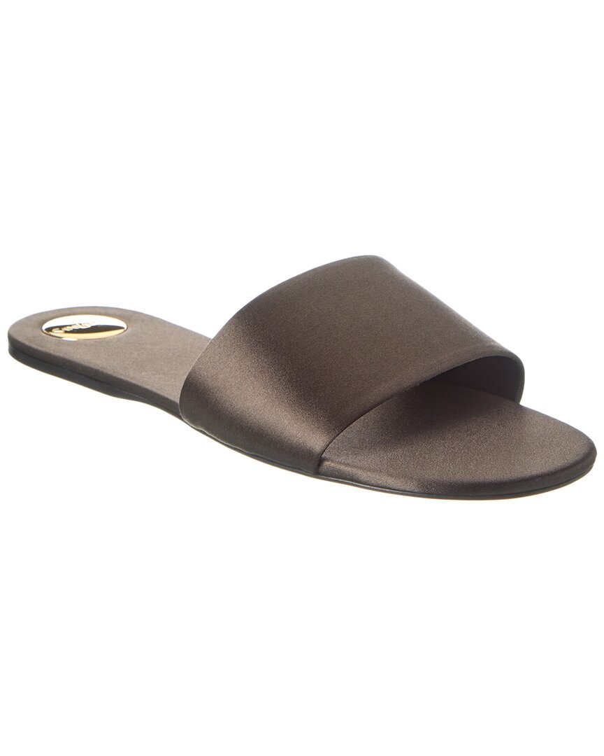 Saint Laurent Carlyle Satin Sandal Brown Multi