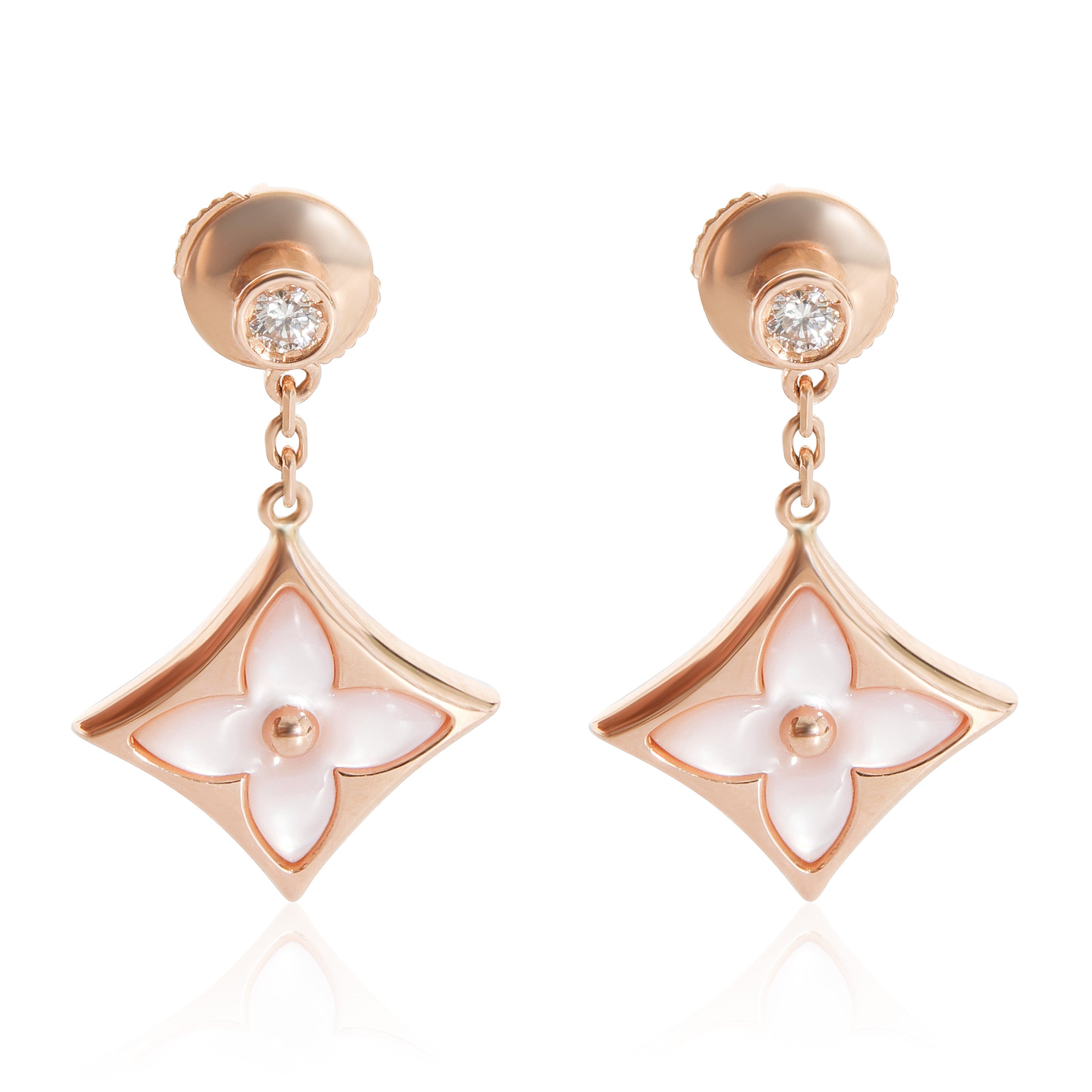 Louis Vuitton Louis Vuitton Color Blossom BB Star Earrings in 18K  Rose Gold 0.08 CTW