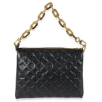 Louis Vuitton Black Monogram Puffy Lambskin Coussin MM