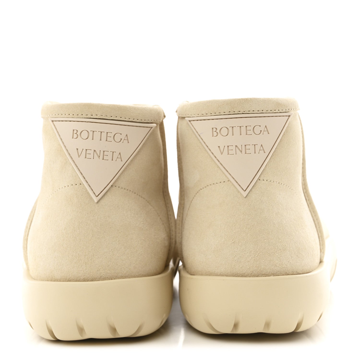 Bottega Veneta Suede Shearling Snap Ankle Boots 36 Porridge