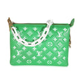 Louis Vuitton Louis Vuitton Green White Puffy Lambskin Monogram Coussin PM