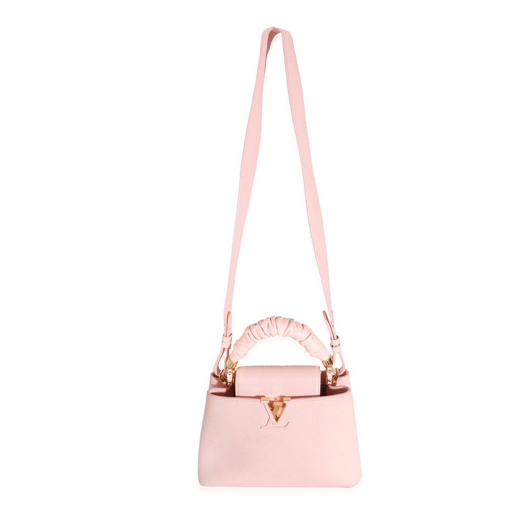 Louis Vuitton Louis Vuitton Bubble Gum Pink Taurillon Scrunchie Capucines BB