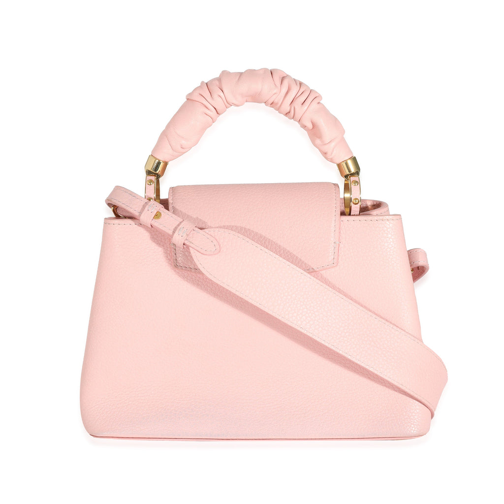 Louis Vuitton Louis Vuitton Bubble Gum Pink Taurillon Scrunchie Capucines BB
