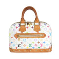 Louis Vuitton Louis Vuitton x Takashi Murakami White Monogram Multicolore Canvas Alma PM