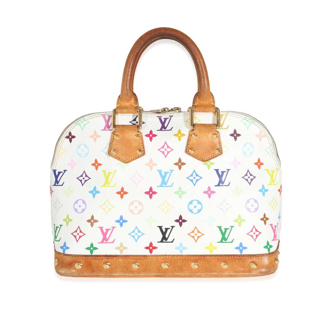 Louis Vuitton Louis Vuitton x Takashi Murakami White Monogram Multicolore Canvas Alma PM