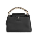 Louis Vuitton Louis Vuitton Black Taurillon Python Capucines PM