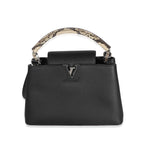Louis Vuitton Louis Vuitton Black Taurillon Python Capucines PM